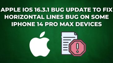 Apple iOS 16.3.1 bug update to fix horizontal lines bug on some iPhone 14 Pro Max devices