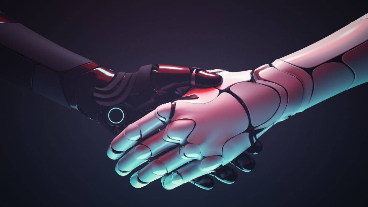 robots hand shake