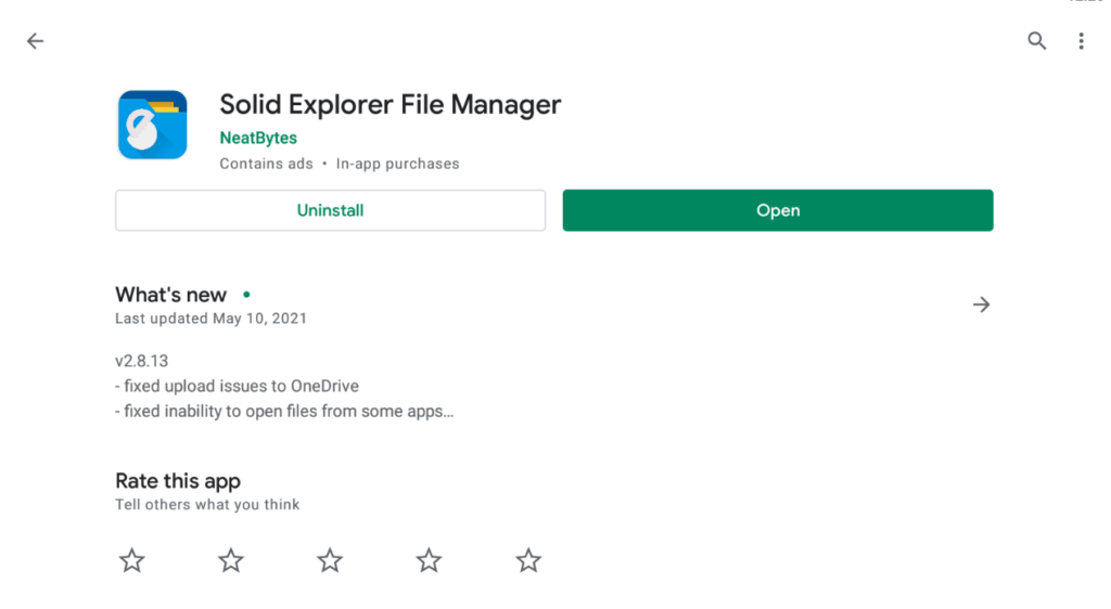 solid explorer app install page